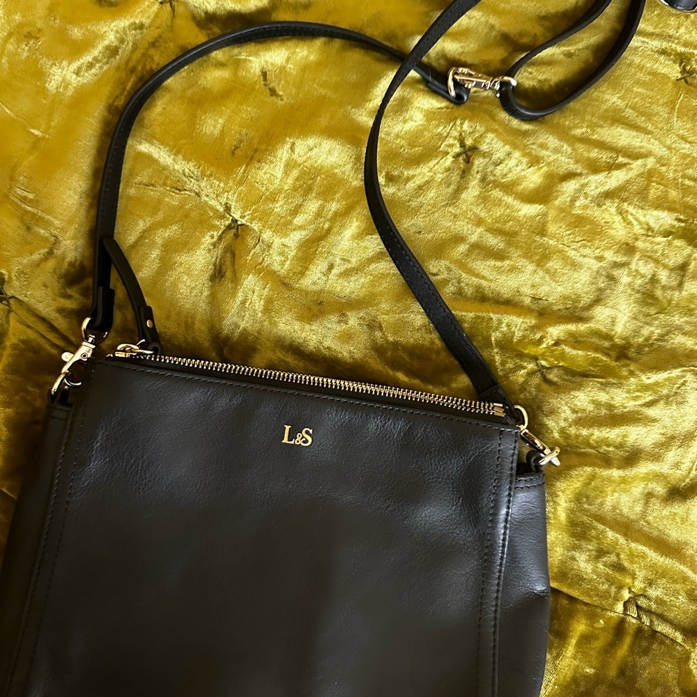 Black Leather Crossbody Bag